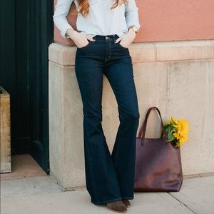 Madewell Flea Marker Flare Jeans sz 25 Dark Wash